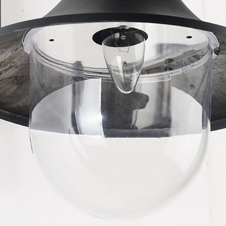 Zeitgenössische industrielle wasserdichte Aluminium-PVC-Kegel-Horn 1-Licht-Wandleuchte für Außenpatio 