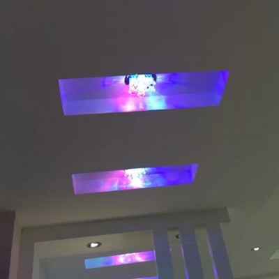Modern Luxury Crystal Round Flower LED Flush Mount Ceiling Light For Hallway