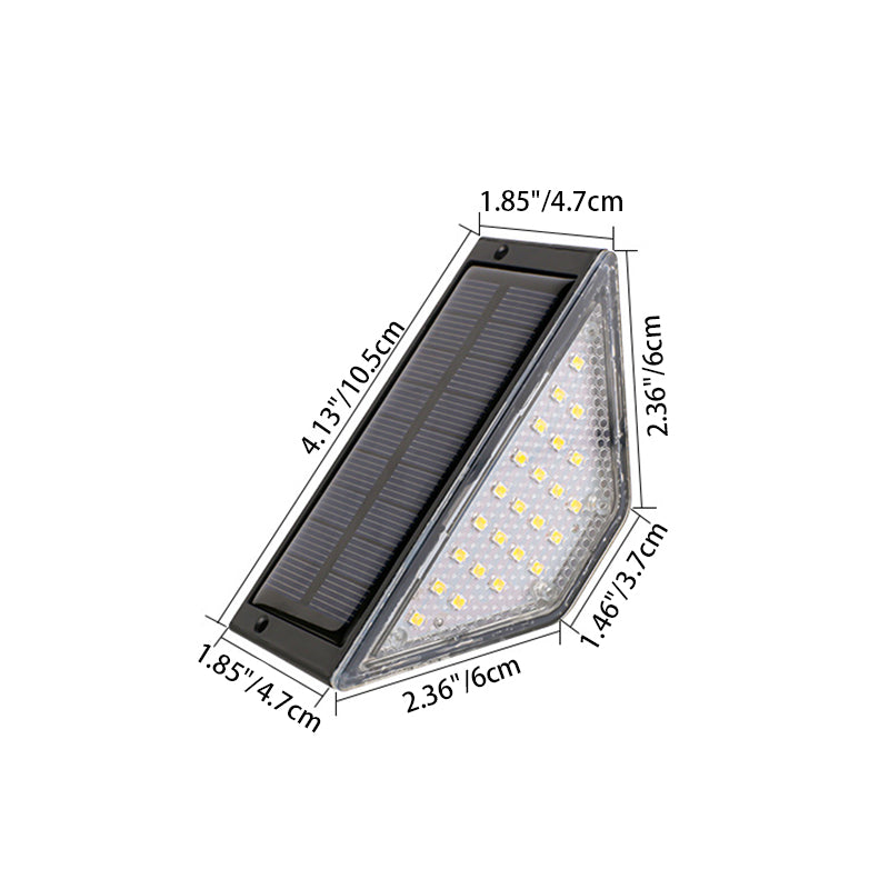 Éclairage paysager à LED triangulaire en ABS PS solaire étanche à la simplicité moderne pour lumière extérieure de patio extérieur 