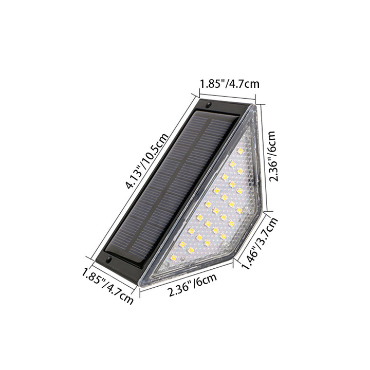 Éclairage paysager à LED triangulaire en ABS PS solaire étanche à la simplicité moderne pour lumière extérieure de patio extérieur 
