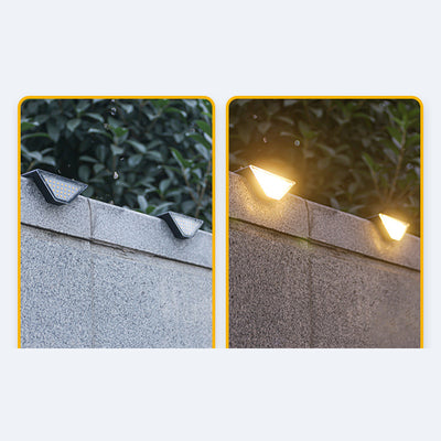 إضاءة LED مثلثية مقاومة للماء بالطاقة الشمسية ABS PS بتصميم بسيط حديث للإضاءة الخارجية لفناء خارجي 