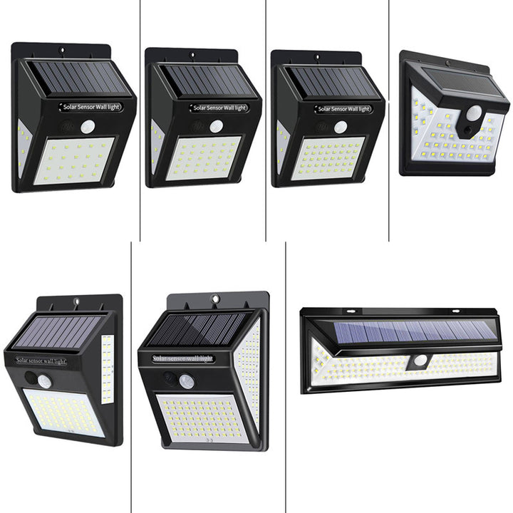 Modern Simplicity Solar Waterproof Motion Sensor ABS Rectangular LED Wall Sconce Lamp For Outdoor Patio