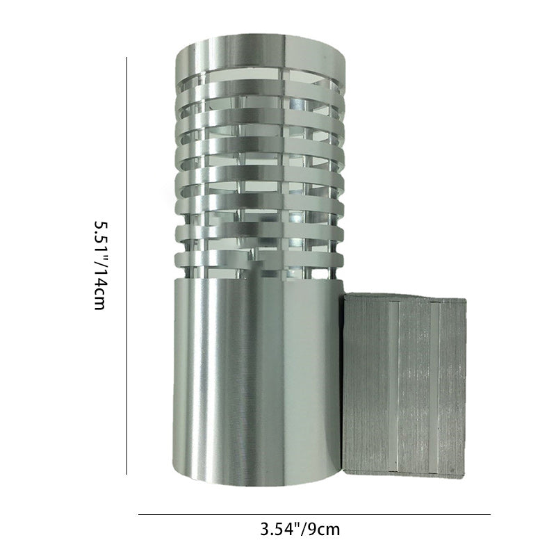 Lámpara de Aplique de Pared LED Cilíndrica de Aluminio Industrial Contemporáneo para Pasillo 