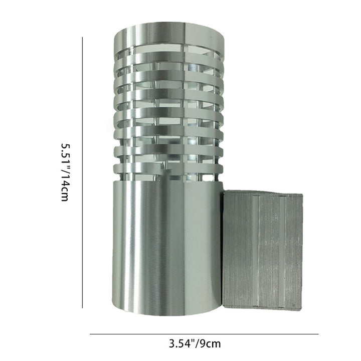 Lámpara de Aplique de Pared LED Cilíndrica de Aluminio Industrial Contemporáneo para Pasillo 