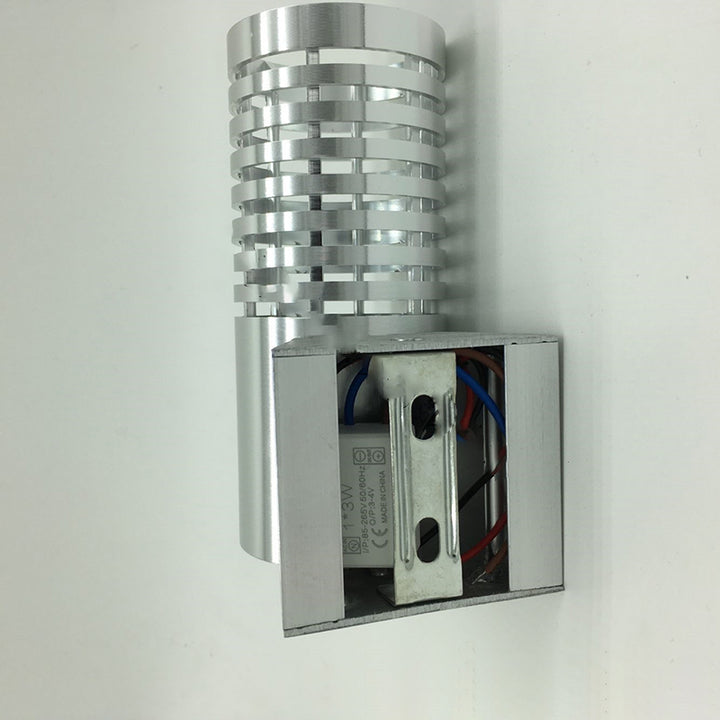 Lámpara de Aplique de Pared LED Cilíndrica de Aluminio Industrial Contemporáneo para Pasillo 