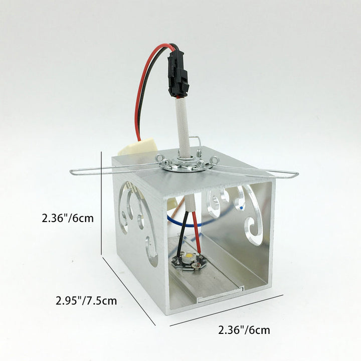 Moderne Einfachheit Aluminium Cube Schmetterling LED Wandleuchte Lampe für Flur 