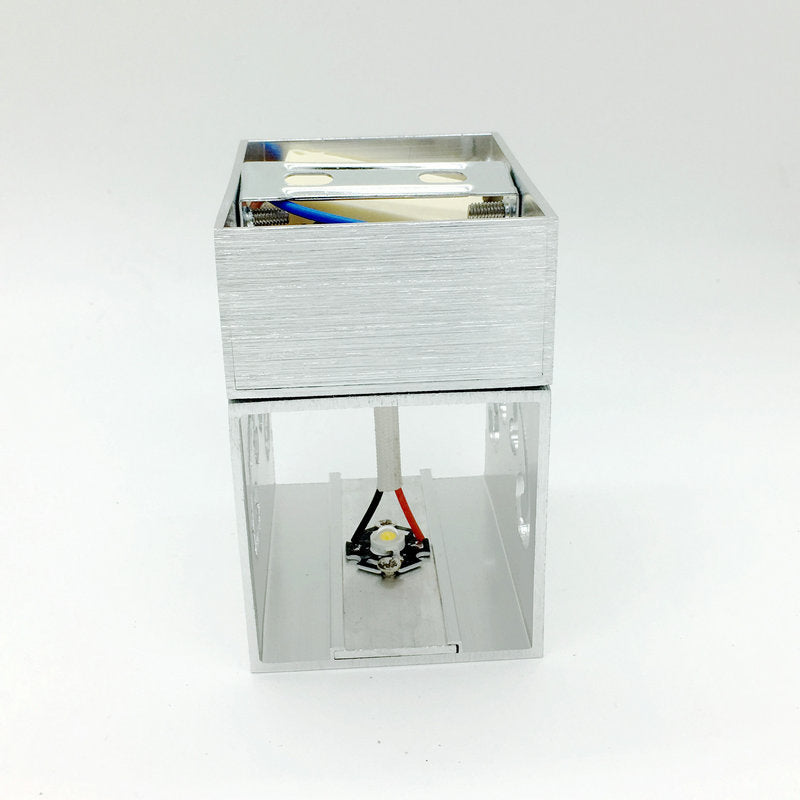Moderne Einfachheit Aluminium Cube Schmetterling LED Wandleuchte Lampe für Flur 