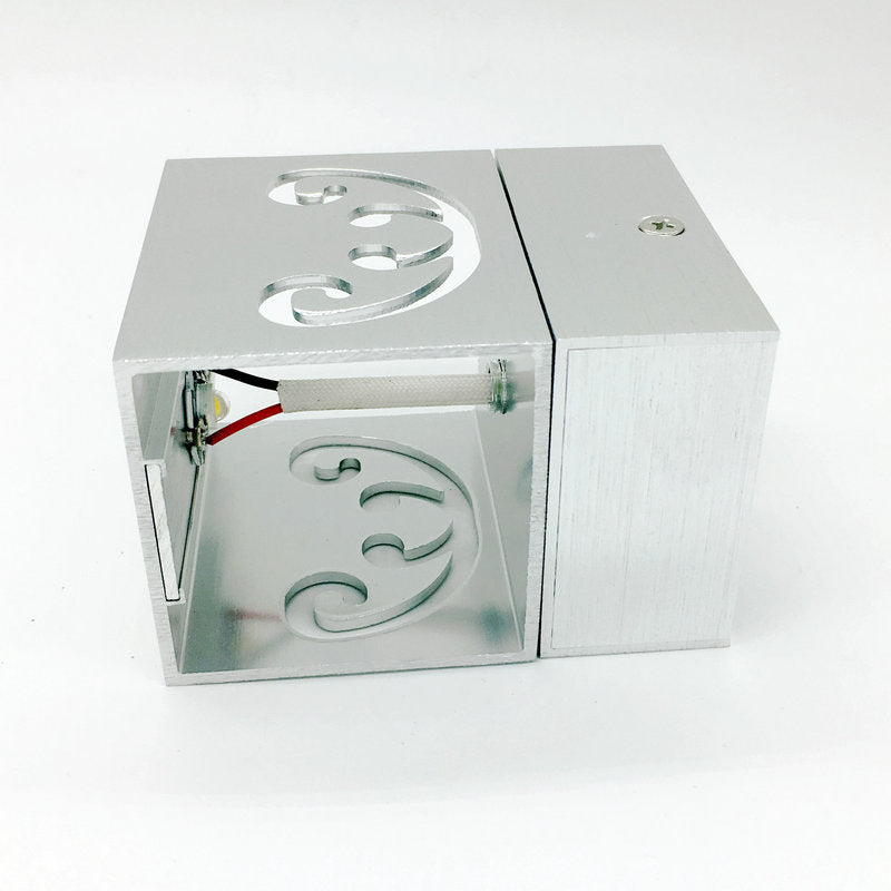 Moderne Einfachheit Aluminium Cube Schmetterling LED Wandleuchte Lampe für Flur 