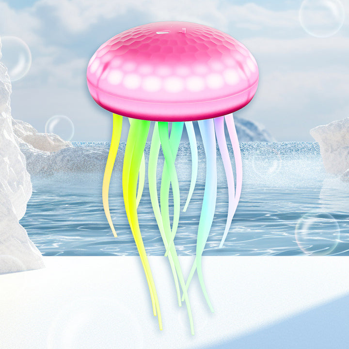 Lampe murale LED contemporaine en PVC à silice créative rechargeable avec méduse suspendue pour la natation, veilleuse pour le chevet 