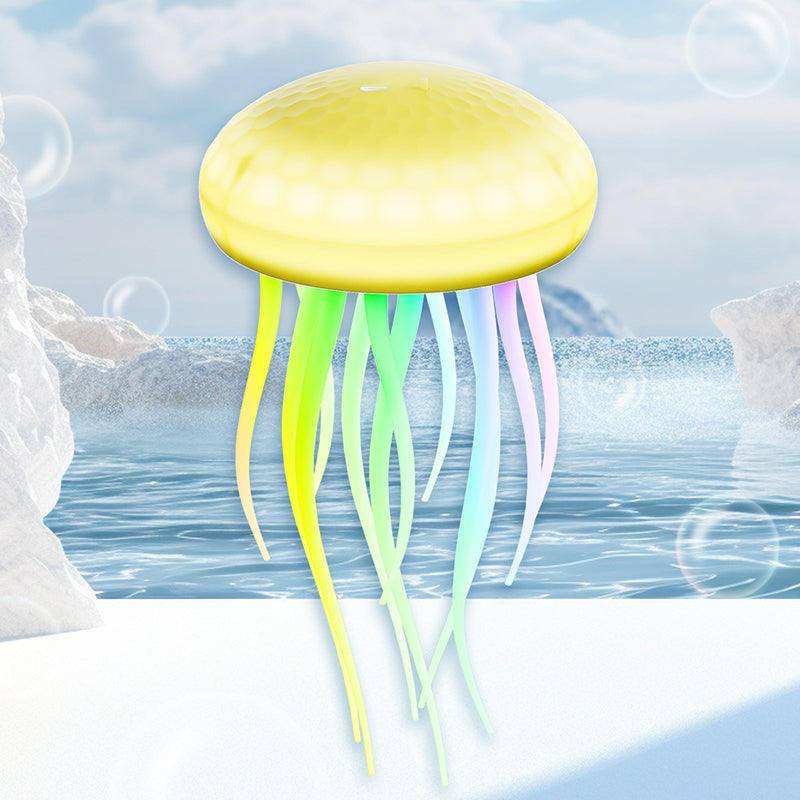Lampe murale LED contemporaine en PVC à silice créative rechargeable avec méduse suspendue pour la natation, veilleuse pour le chevet 