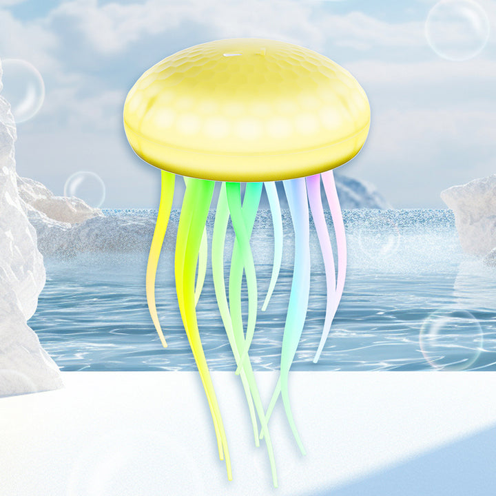 Lampe murale LED contemporaine en PVC à silice créative rechargeable avec méduse suspendue pour la natation, veilleuse pour le chevet 