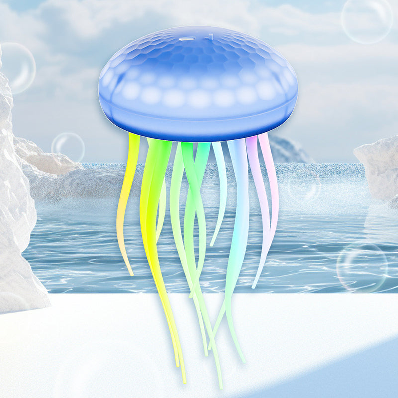 Lampe murale LED contemporaine en PVC à silice créative rechargeable avec méduse suspendue pour la natation, veilleuse pour le chevet 