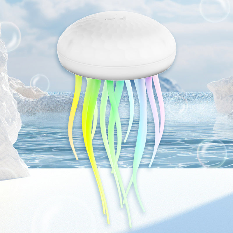Lampe murale LED contemporaine en PVC à silice créative rechargeable avec méduse suspendue pour la natation, veilleuse pour le chevet 