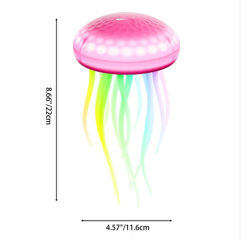 Lampe murale LED contemporaine en PVC à silice créative rechargeable avec méduse suspendue pour la natation, veilleuse pour le chevet 