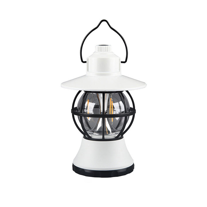 Zeitgenössische Retro wasserdichte wiederaufladbare/Batterie ABS PS PP Stahl Laterne hängen LED Tischlampe Außenleuchte für den Garten 