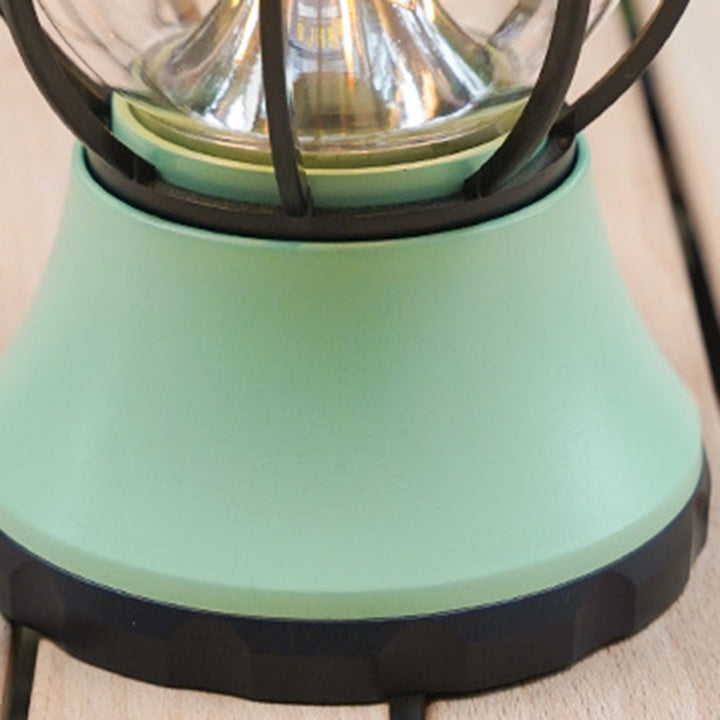 Zeitgenössische Retro wasserdichte wiederaufladbare/Batterie ABS PS PP Stahl Laterne hängen LED Tischlampe Außenleuchte für den Garten 