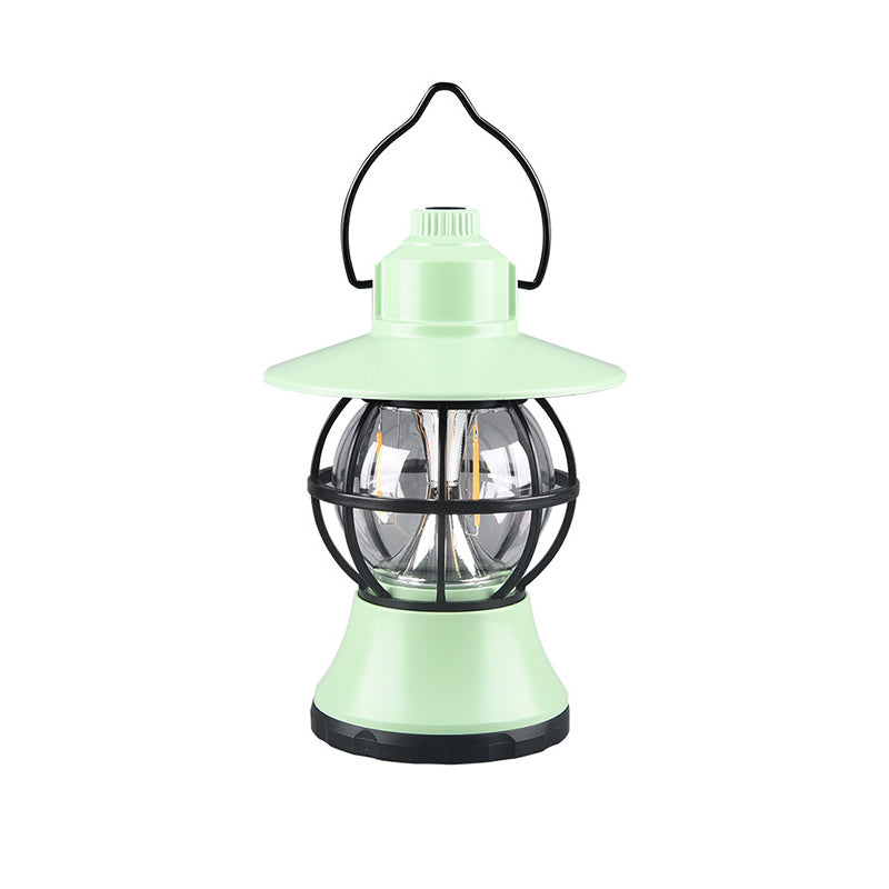 Zeitgenössische Retro wasserdichte wiederaufladbare/Batterie ABS PS PP Stahl Laterne hängen LED Tischlampe Außenleuchte für den Garten 