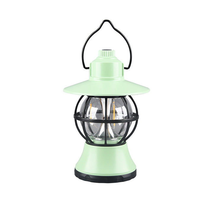 Zeitgenössische Retro wasserdichte wiederaufladbare/Batterie ABS PS PP Stahl Laterne hängen LED Tischlampe Außenleuchte für den Garten 