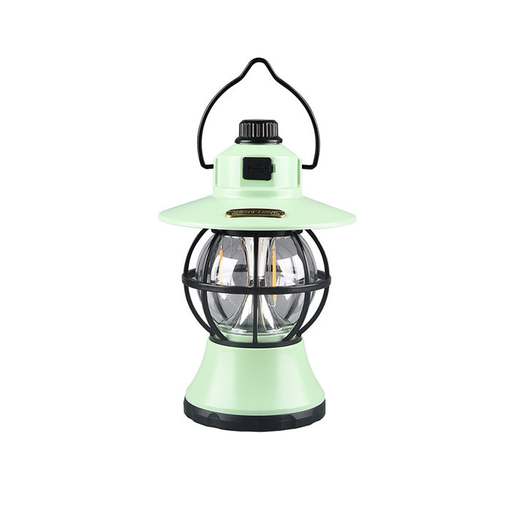 Zeitgenössische Retro wasserdichte wiederaufladbare/Batterie ABS PS PP Stahl Laterne hängen LED Tischlampe Außenleuchte für den Garten 