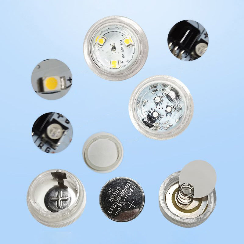 إضاءة LED تحت الماء مقاومة للماء ببطارية مستديرة PS بتصميم بسيط وحديث لإضاءة المناظر الطبيعية في الهواء الطلق للباحات الخارجية 