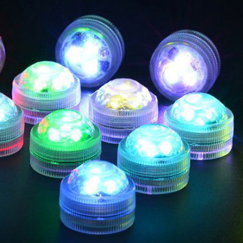 إضاءة LED تحت الماء مقاومة للماء ببطارية مستديرة PS بتصميم بسيط وحديث لإضاءة المناظر الطبيعية في الهواء الطلق للباحات الخارجية 