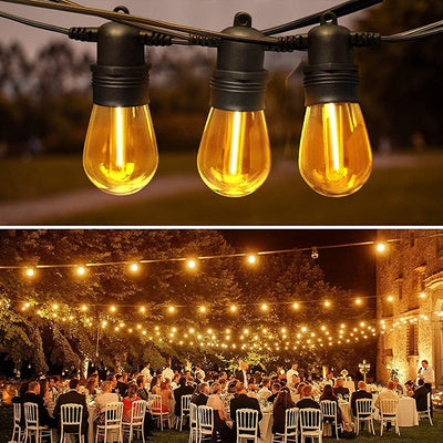 Lumière de jardin extérieure à LED à 15 ampoules en PVC cuivre étanche solaire Art Déco moderne 