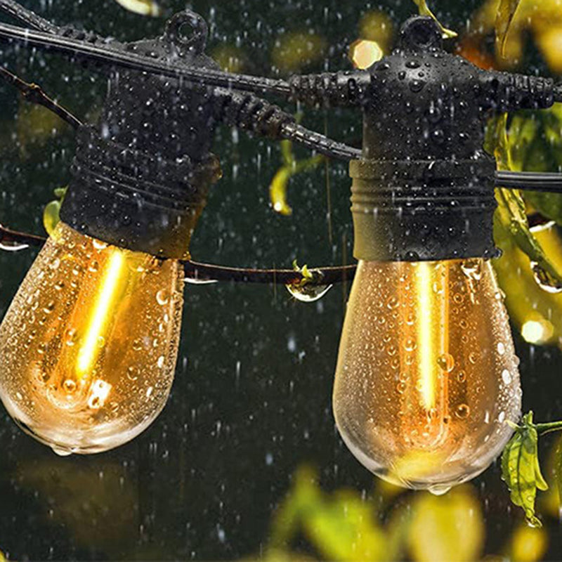 Lumière de jardin extérieure à LED à 15 ampoules en PVC cuivre étanche solaire Art Déco moderne 