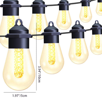 Lumière de jardin extérieure à LED à 15 ampoules en PVC cuivre étanche solaire Art Déco moderne 