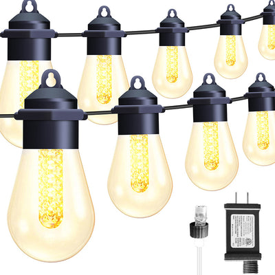 Lumière de jardin extérieure à LED à 15 ampoules en PVC cuivre étanche solaire Art Déco moderne 
