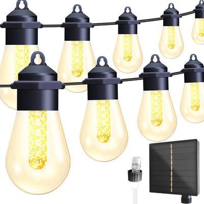Lumière de jardin extérieure à LED à 15 ampoules en PVC cuivre étanche solaire Art Déco moderne 