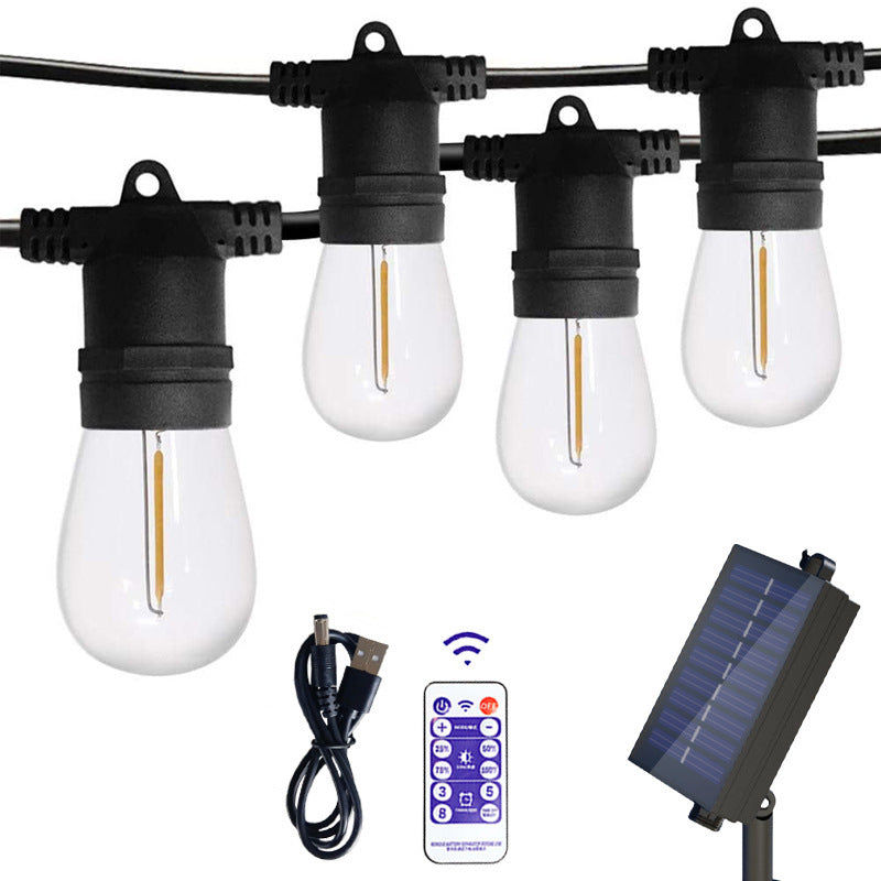 Lumière de jardin extérieure à LED à 15 ampoules en PVC cuivre étanche solaire Art Déco moderne 