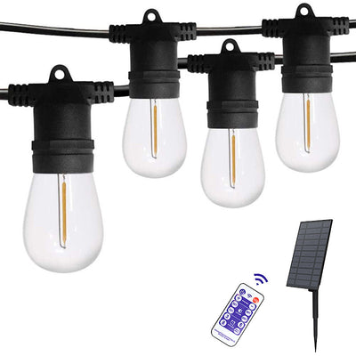 Lumière de jardin extérieure à LED à 15 ampoules en PVC cuivre étanche solaire Art Déco moderne 