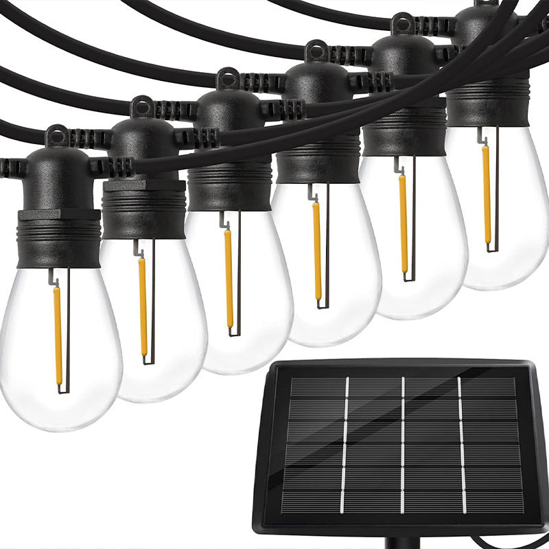 Lumière de jardin extérieure à LED à 15 ampoules en PVC cuivre étanche solaire Art Déco moderne 