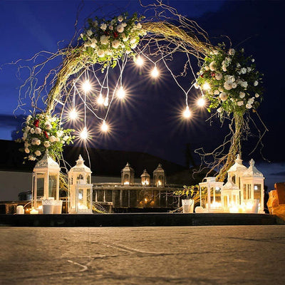 Lumière de jardin extérieure à LED à 15 ampoules en PVC cuivre étanche solaire Art Déco moderne 