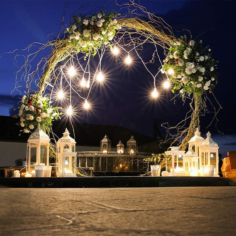 Lumière de jardin extérieure à LED à 15 ampoules en PVC cuivre étanche solaire Art Déco moderne 