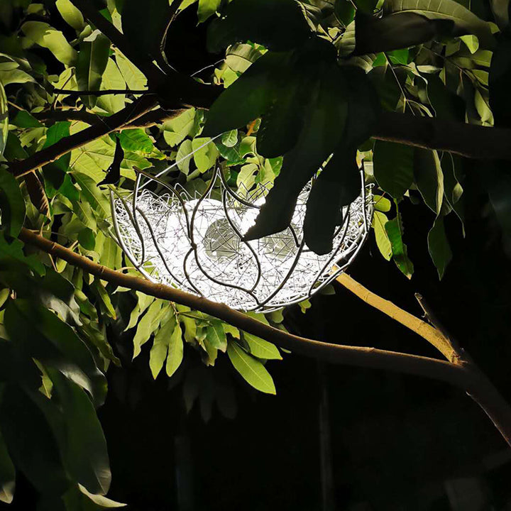 Moderno Arte Deco Solar Impermeable Nido de Pájaro de Aluminio Huevo LED Iluminación de Paisaje Luz Exterior para Jardín 