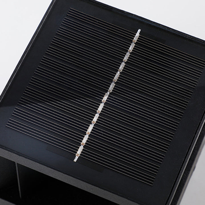 Lámpara Aplique de Pared LED Cubo de Aluminio ABS Impermeable Solar Minimalista Moderna para Patio Exterior 