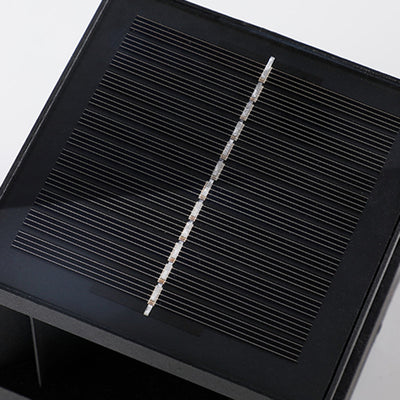 Applique Murale LED Cube en Aluminium ABS Étanche Solaire Minimaliste Moderne pour Patio Extérieur 