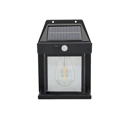 Lampe murale LED rectangulaire en PC ABS étanche à l'énergie solaire de simplicité moderne pour patio extérieur 