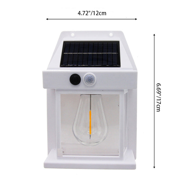 Modern Simplicity Solar Waterproof PC ABS Bulb Rectangular LED Wall Sconce Lamp For Outdoor Patio