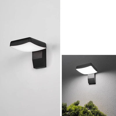 Moderne minimalistische wasserdichte Bewegungssensor drehbare Aluminium-PC quadratische runde LED-Wandleuchte für den Außenbereich 