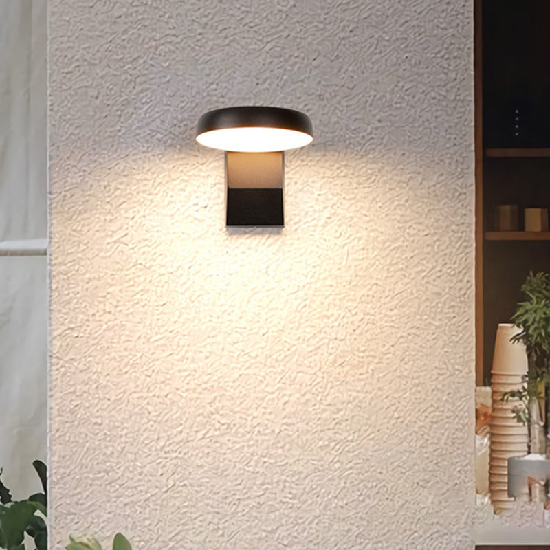 Moderne minimalistische wasserdichte Bewegungssensor drehbare Aluminium-PC quadratische runde LED-Wandleuchte für den Außenbereich 