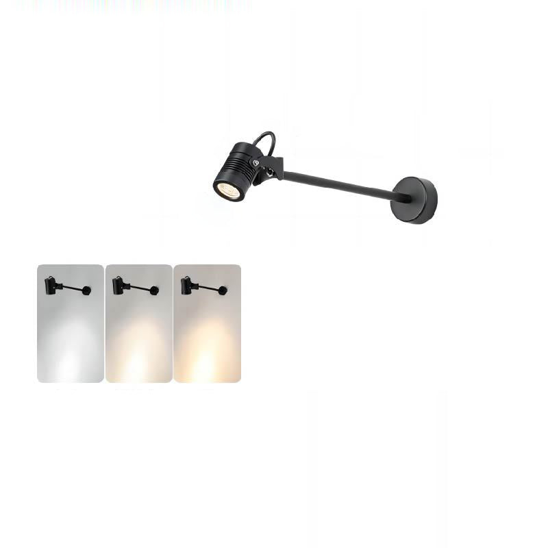 Applique Murale LED Moderne en Aluminium Imperméable Simplicité Moderne avec Cylindre Réglable et Longue Tige pour Patio Extérieur 