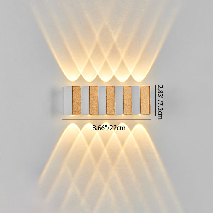 Modern Simplicity Waterproof Aluminum Rectangular Bent Up And Down LED Wall Sconce Lamp For Outdoor Patio