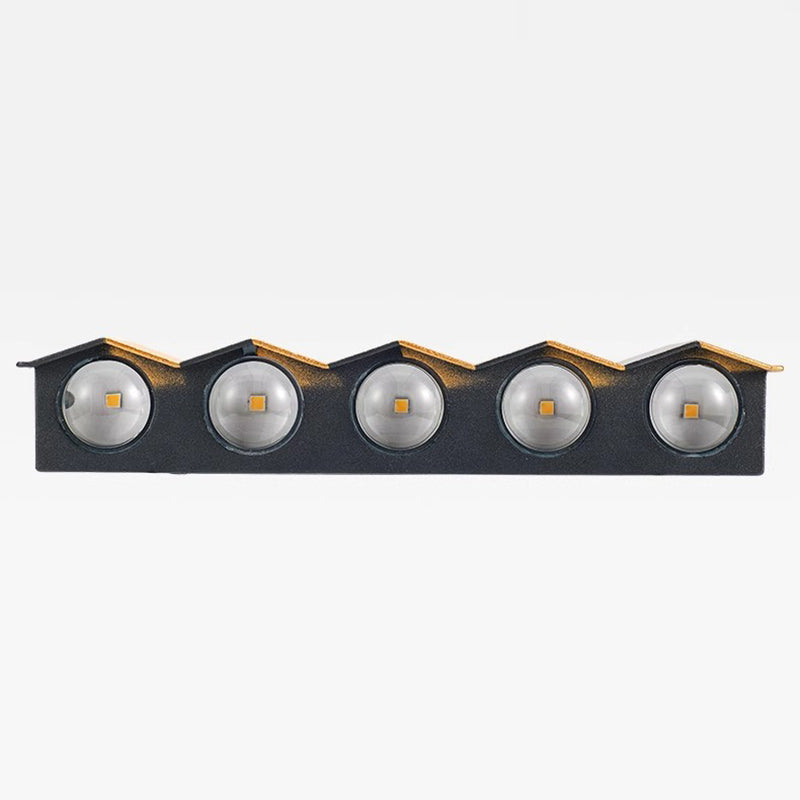 Lámpara de Aplique de Pared LED Impermeable de Aluminio Rectangular Doblada Hacia Arriba y Abajo de Simplicidad Moderna para Patio Exterior 