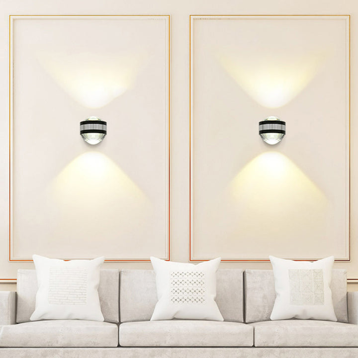 Modern Simplicity Aluminum Crystal Ball LED Wall Sconce Lamp For Hallway