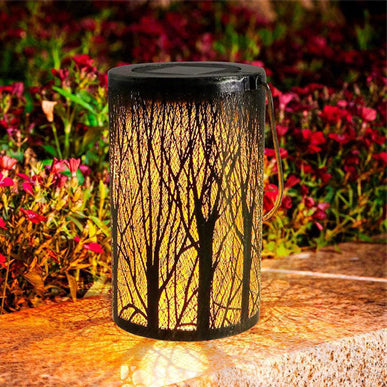 Éclairage paysager à LED en fer cylindrique creux en forme d&