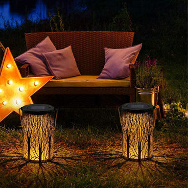 Éclairage paysager à LED en fer cylindrique creux en forme d&