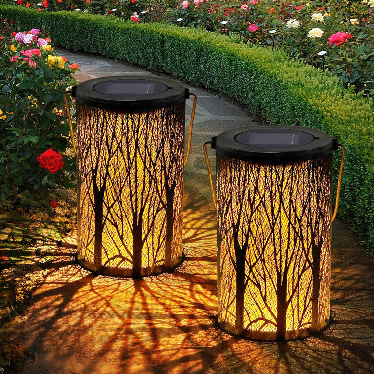 Éclairage paysager à LED en fer cylindrique creux en forme d&