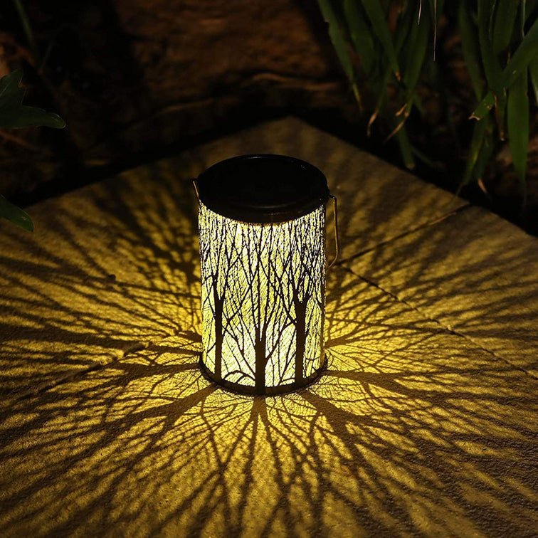 Éclairage paysager à LED en fer cylindrique creux en forme d&